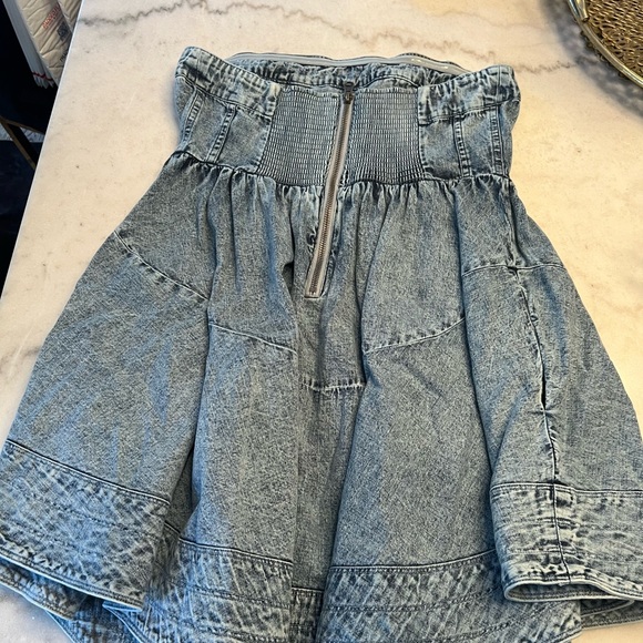 FREE PEOPLE Denim Blue Dress - Picture 2 of 4